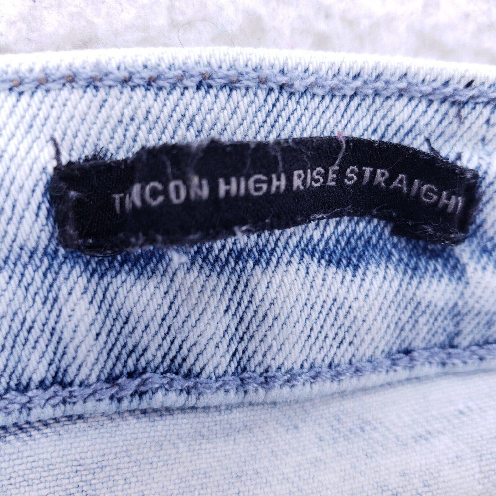 Kendall Kylie Jean Women SZ 9 Blue Denim Straight Stretch High Rise VTG Slim 90s - Picture 8 of 10